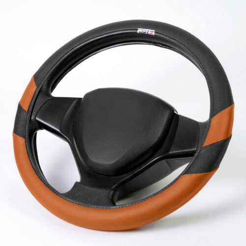 Soft X India Custom Fit Car Steering Cover Premium Black Leather Grip 4306