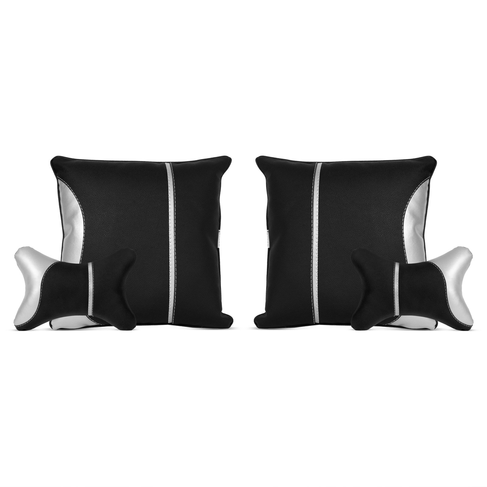 Soft X India Black Car Neck Pillow Cushion Recron Filled Ergonomic