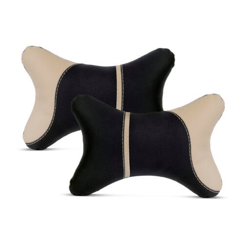 Soft X India Recron Filled Car Neck Pillow Universal Neck Rest Black 4611