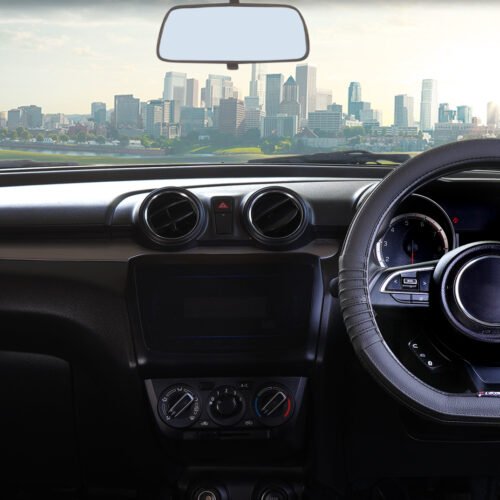 Soft X India Deluxe Custom Fit Car Steering Cover for D Shape Wheels