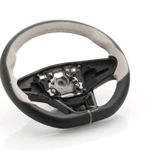 Stitching type car steering cover model Color Black Punching Premium Leather steering wheel cover