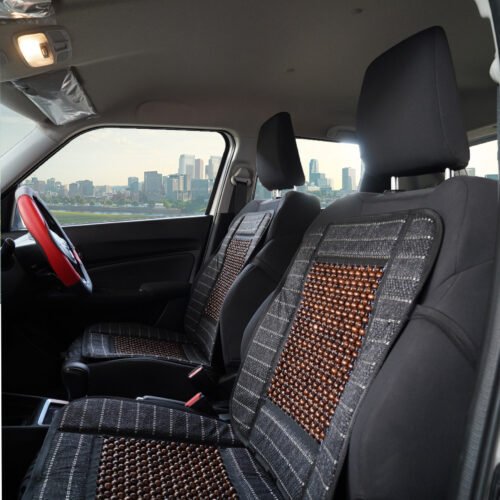 Soft X India Black Wooden Bead Car Seat Cover for Ultimate Comfort